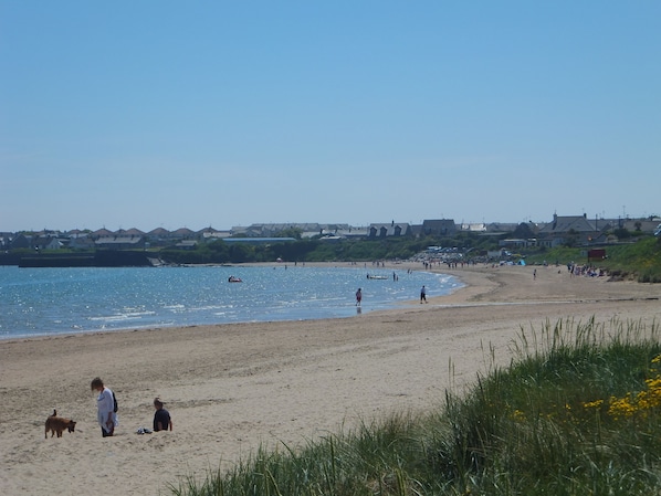 On the beach, beach towels - Seaside holiday Apartments (Rush)