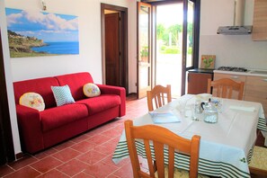 Lägenhet Comfort - 1 sovrum | Eget kök | Kylskåp, spishäll, kaffe- och tebryggare och grytor/köksredskap