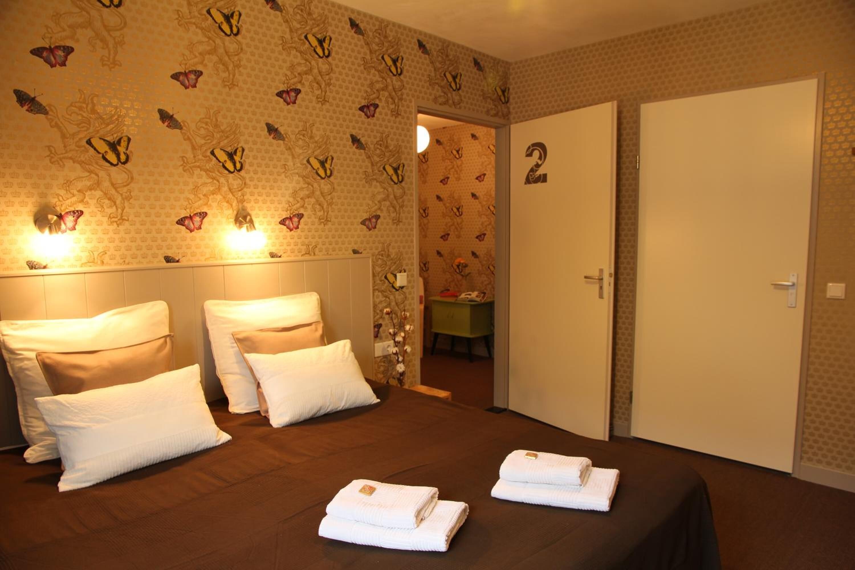 premium bedding, desk, iron/ironing board, free cots/infant beds