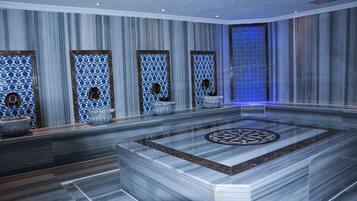 Sauna, steam room, Turkish bath, 2 treatment rooms