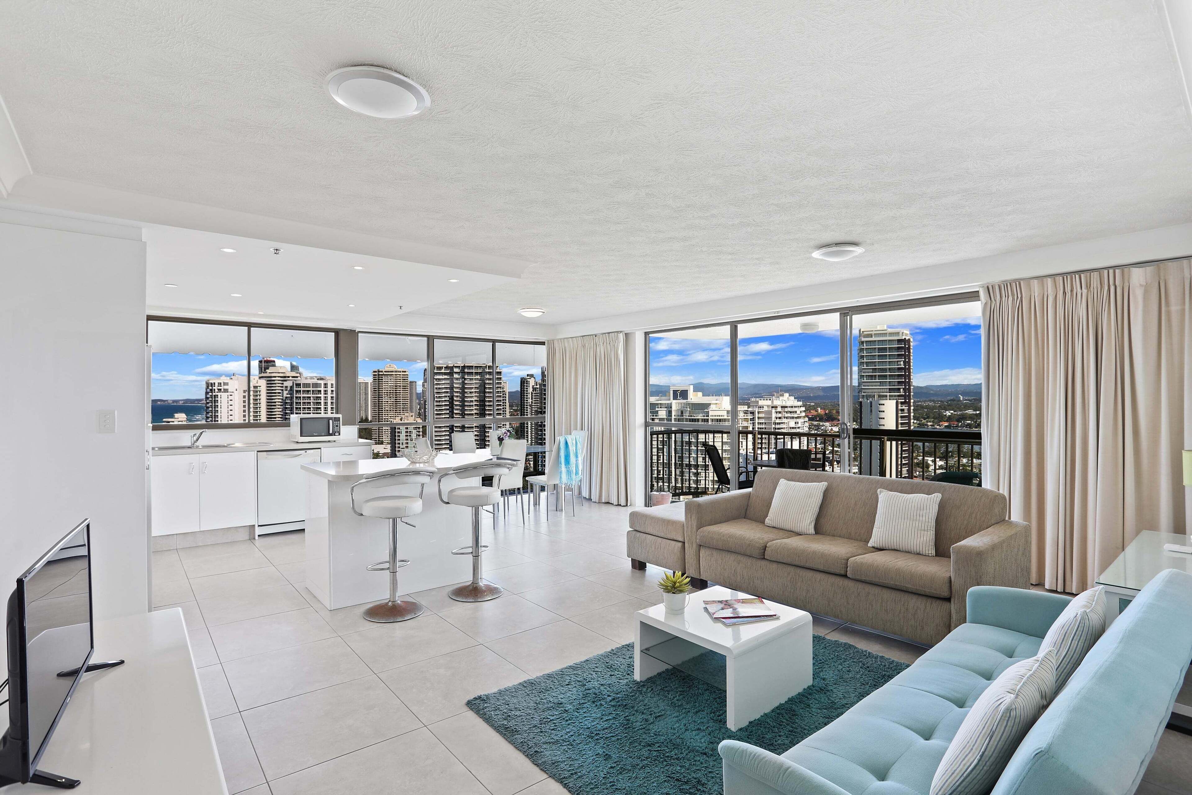 1 Bedroom Superior Apartment | Living area | Flat-screen TV, DVD player