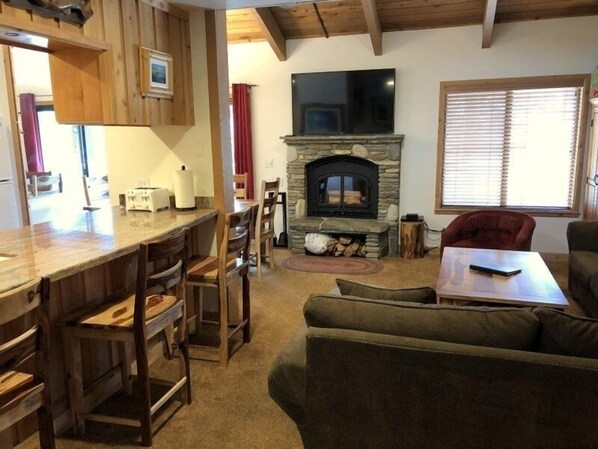 TV, fireplace, DVD player, table tennis
