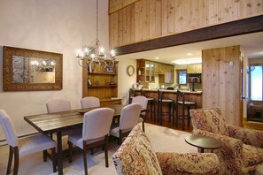 Lots of room for everyone to hang out with extra seating at the bar.