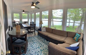Interior - Direct waterfront Lake House, stunning views Sleeps 8 on a private PENINSULA! (Sturbridge)