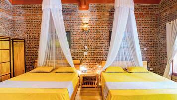 Blackout drapes, soundproofing, WiFi (free), bed sheets