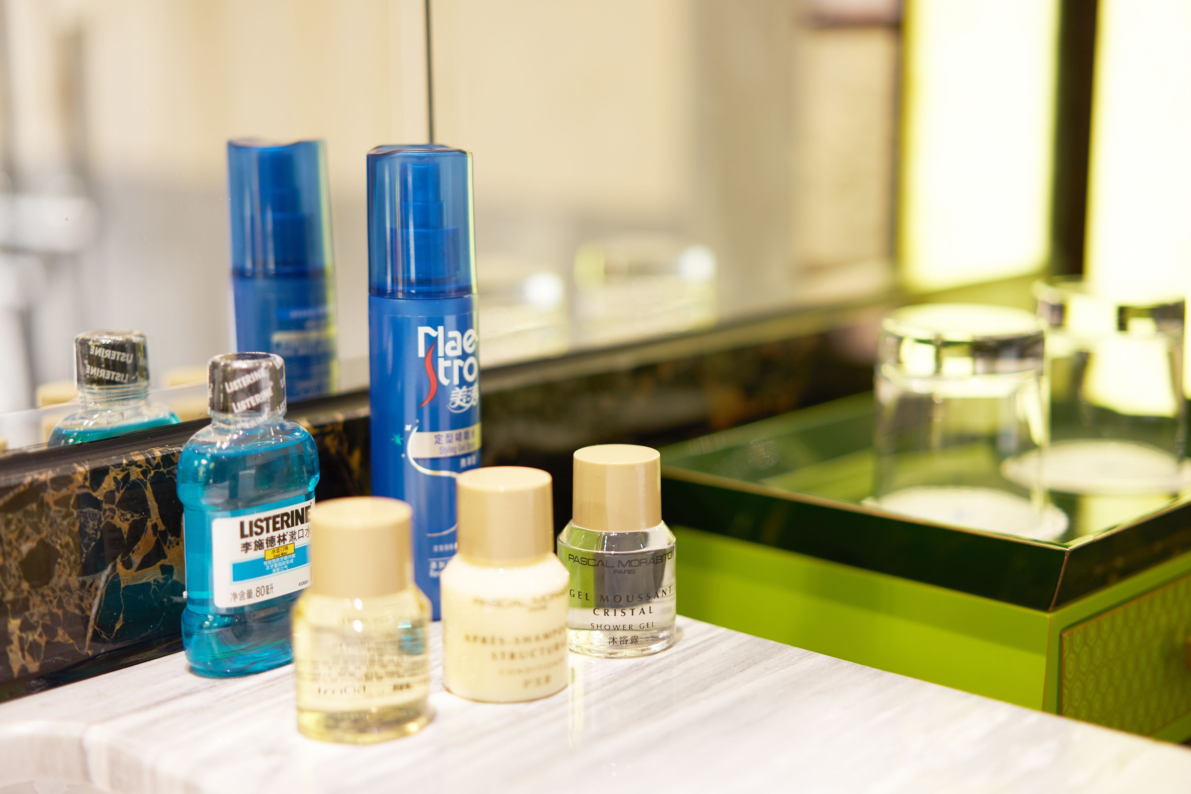 free toiletries, hair dryer, bathrobes, slippers