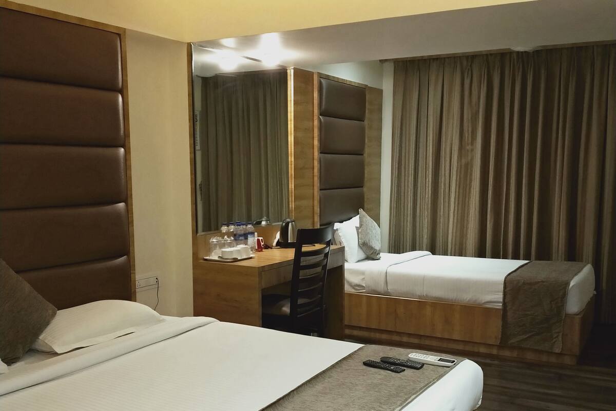 Phòng dành cho gia đình, 1 giường cỡ queen | Phòng cách âm, giường gấp/giường phụ (phụ phí) 