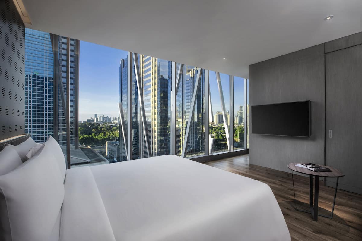 deluxe studio, 1 king bed | frette italian sheets, premium bedding, down duvets, pillow-top beds