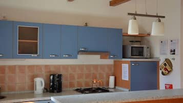 Fridge, microwave, dishwasher, coffee/tea maker