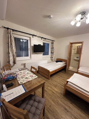 Minibar, tabla de planchar con plancha, wifi gratis y ropa de cama 
