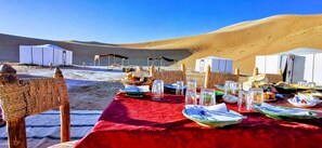 Breakfast and dinner served, Moroccan cuisine - Erg Chegaga Desert Camp (M'Hamid El Ghizlane)