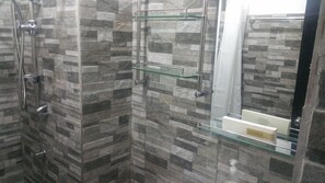 1 Bedroom Apartment | Bathroom | Shower, free toiletries, slippers, towels - Luxury Suites 5 (Angeles City)