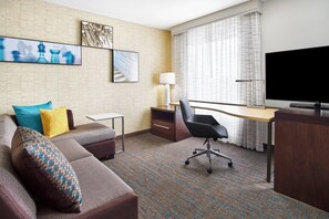 Studio, 1 King Bed with Sofa bed | Living area | 42-inch Smart TV with satellite channels, TV, Netflix - Residence Inn by Marriott Lynchburg (Lynchburg)