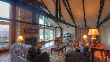 TV, fireplace, DVD player, table football