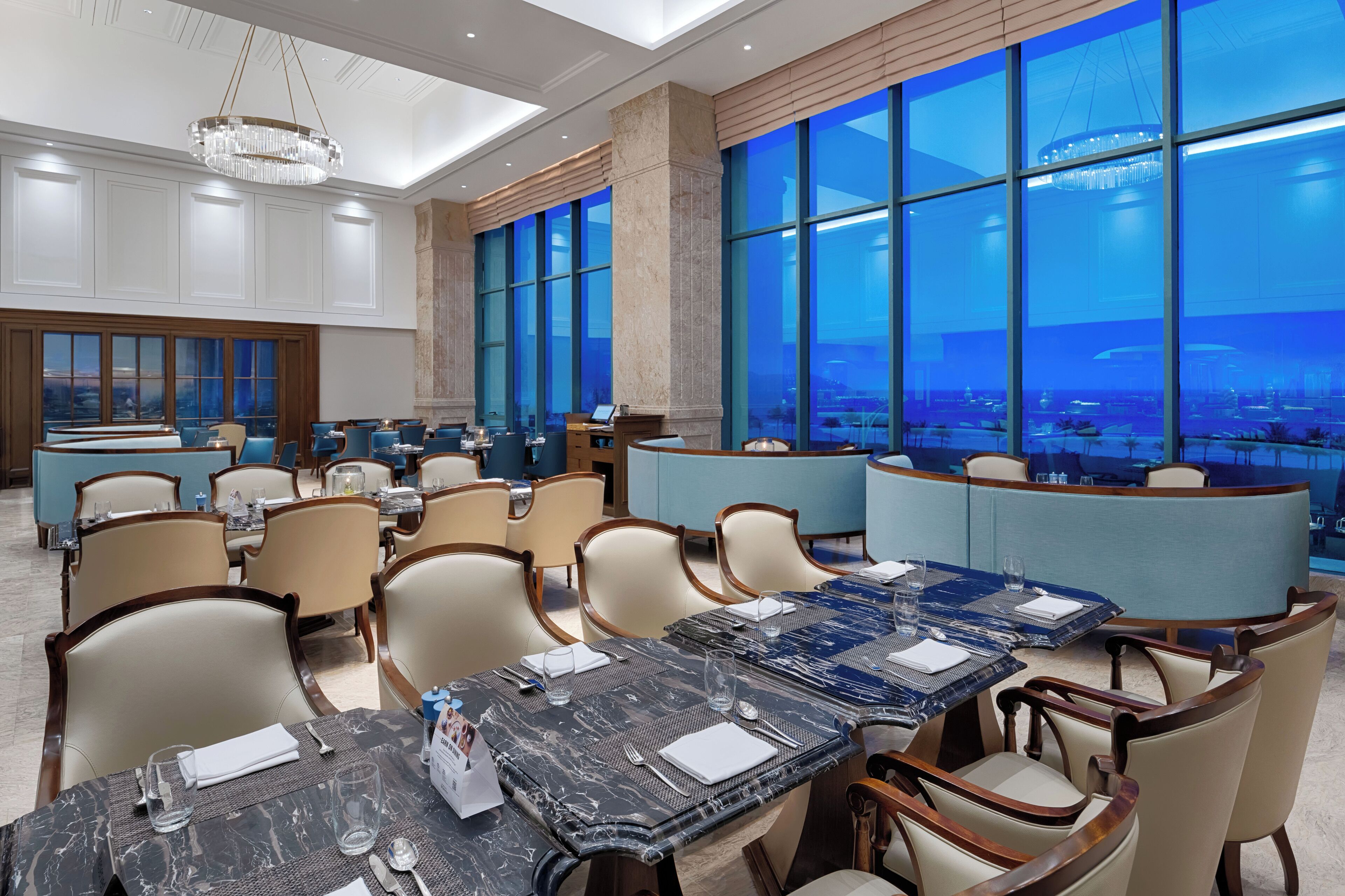 breakfast served, sea views