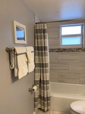 Hair dryer, towels