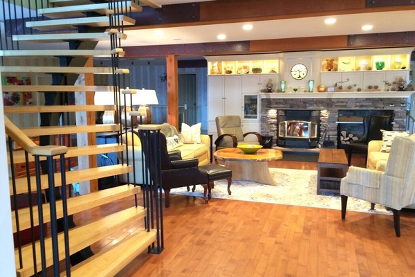 Main house showing staircase to second level