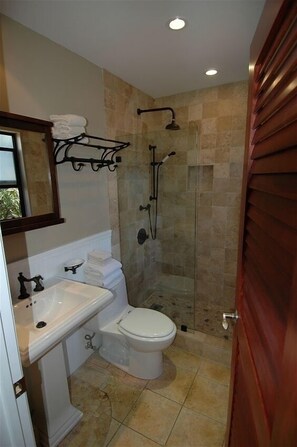 淋浴/盆浴组合、吹风机、毛巾、卫生纸