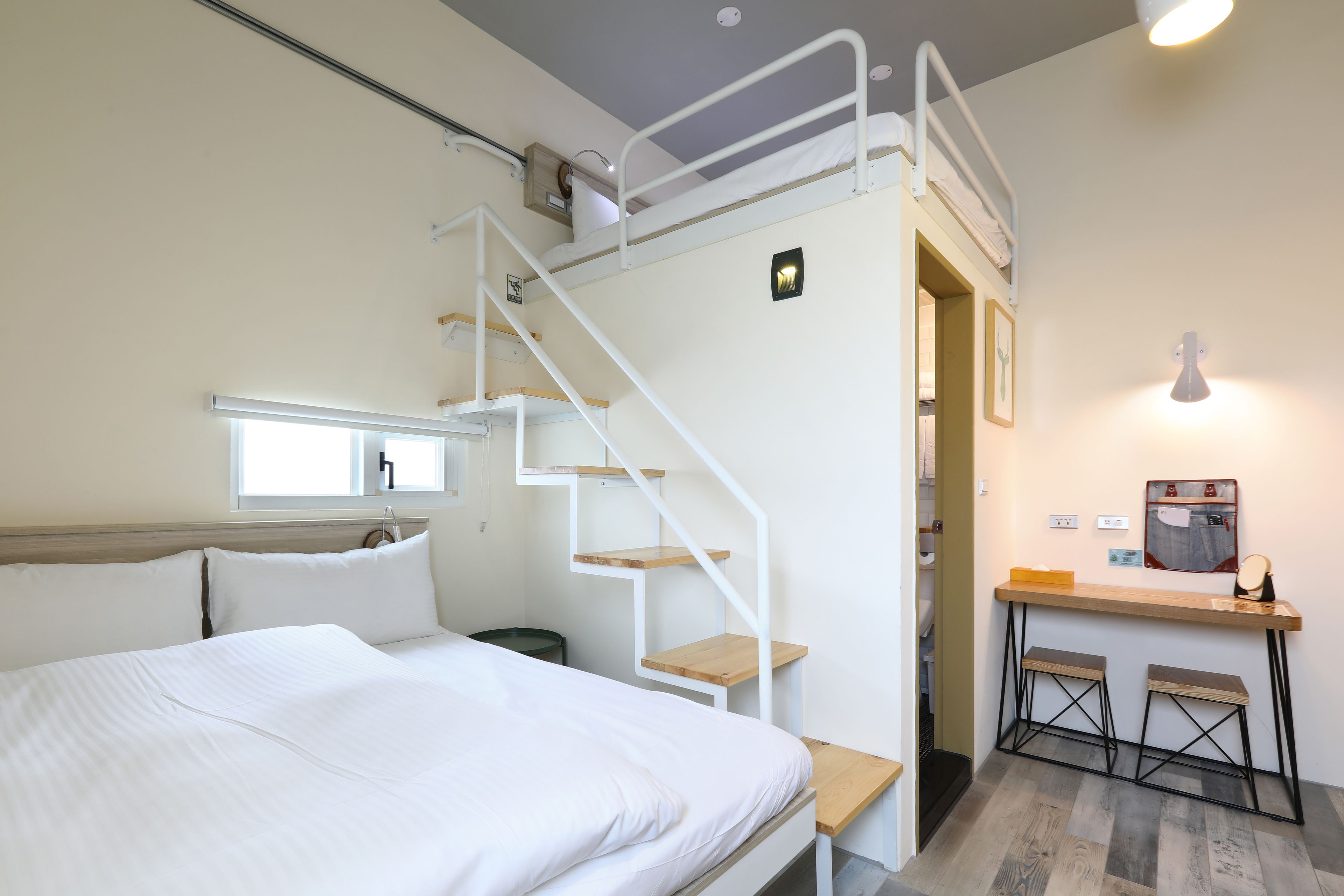 Individually decorated, individually furnished, desk, blackout curtains