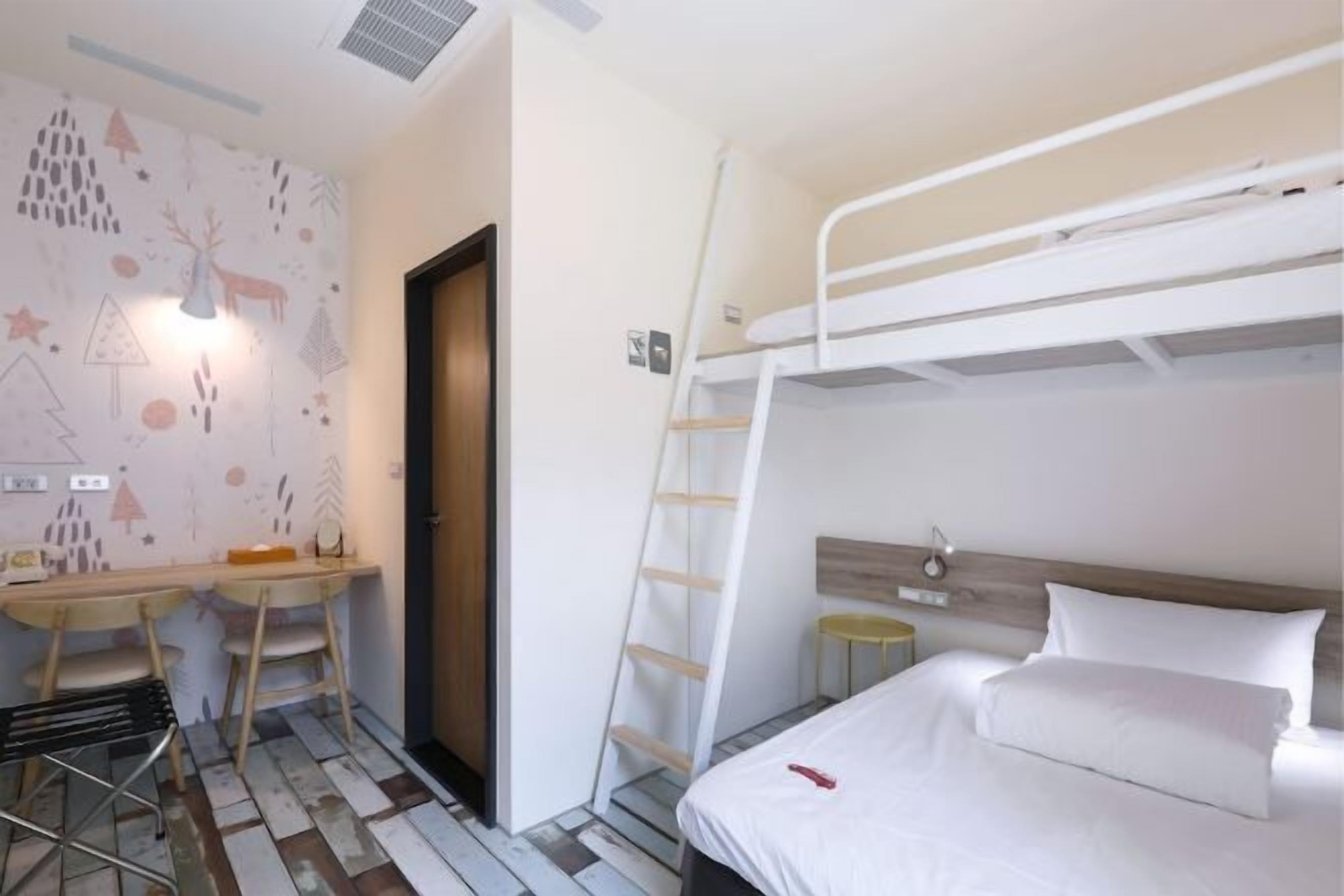 Individually decorated, individually furnished, desk, blackout curtains