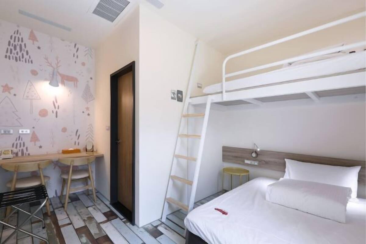 Individually decorated, individually furnished, desk, blackout curtains