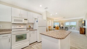 Fridge, microwave, oven, stovetop - Condo #412   Large 2 bedroom with  updated open kitchen and spectacular Gulf of America views (Sarasota)