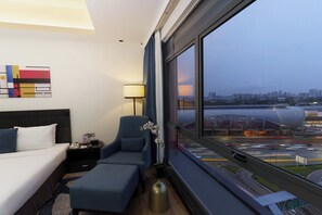 Free minibar, in-room safe, desk, laptop workspace