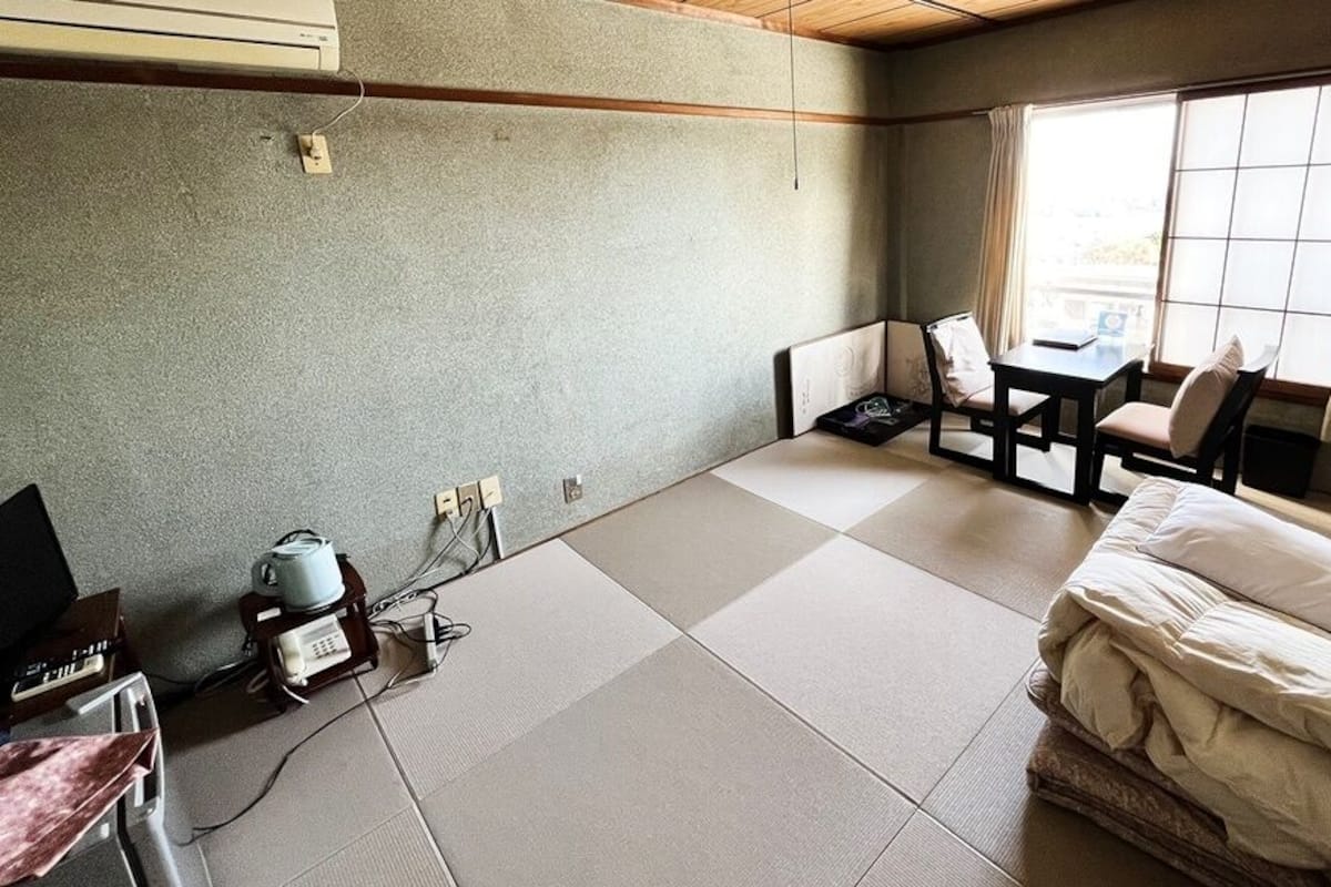 Desk, blackout drapes, iron/ironing board (on request), WiFi (free)