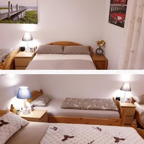 2 Schlafzimmer, schallisolierte Zimmer, Bügeleisen/Bügelbrett