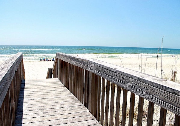 Beach nearby, sun-loungers