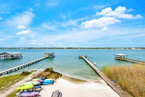 Beach nearby, sun loungers