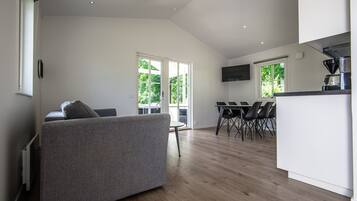 Cabane, salle de bains privée | Salle de séjour