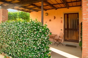 Apartamento clássico, 1 quarto, varanda, vista para o pátio | Terraço/pátio