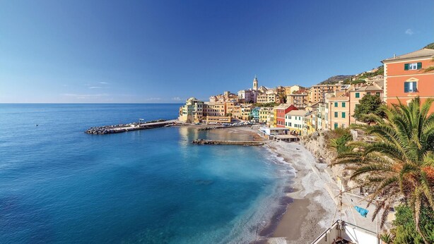 A coastal town with colorful buildings, a pier, and a beach. - Stunning apartment in Genova (GE) (Genova (GE))