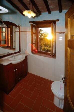 Ducha, artículos de higiene personal gratuitos, secador de pelo y bidé