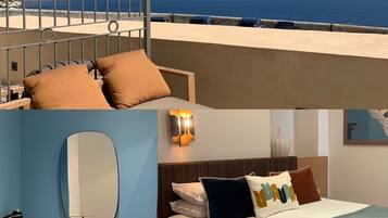 Ropa de cama de alta calidad y caja de seguridad en la habitación