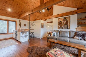 Living Area with Upscale Leather Furniture