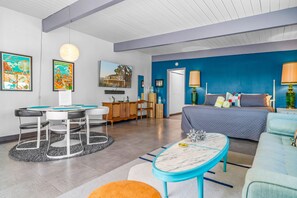 1 bedroom, iron/ironing board, travel crib, WiFi