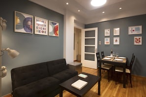 Comfort apartman, 2 hálószobával (Syntagma) | Egyedi dekoráció, egyedi berendezés és vasaló/vasalódeszka