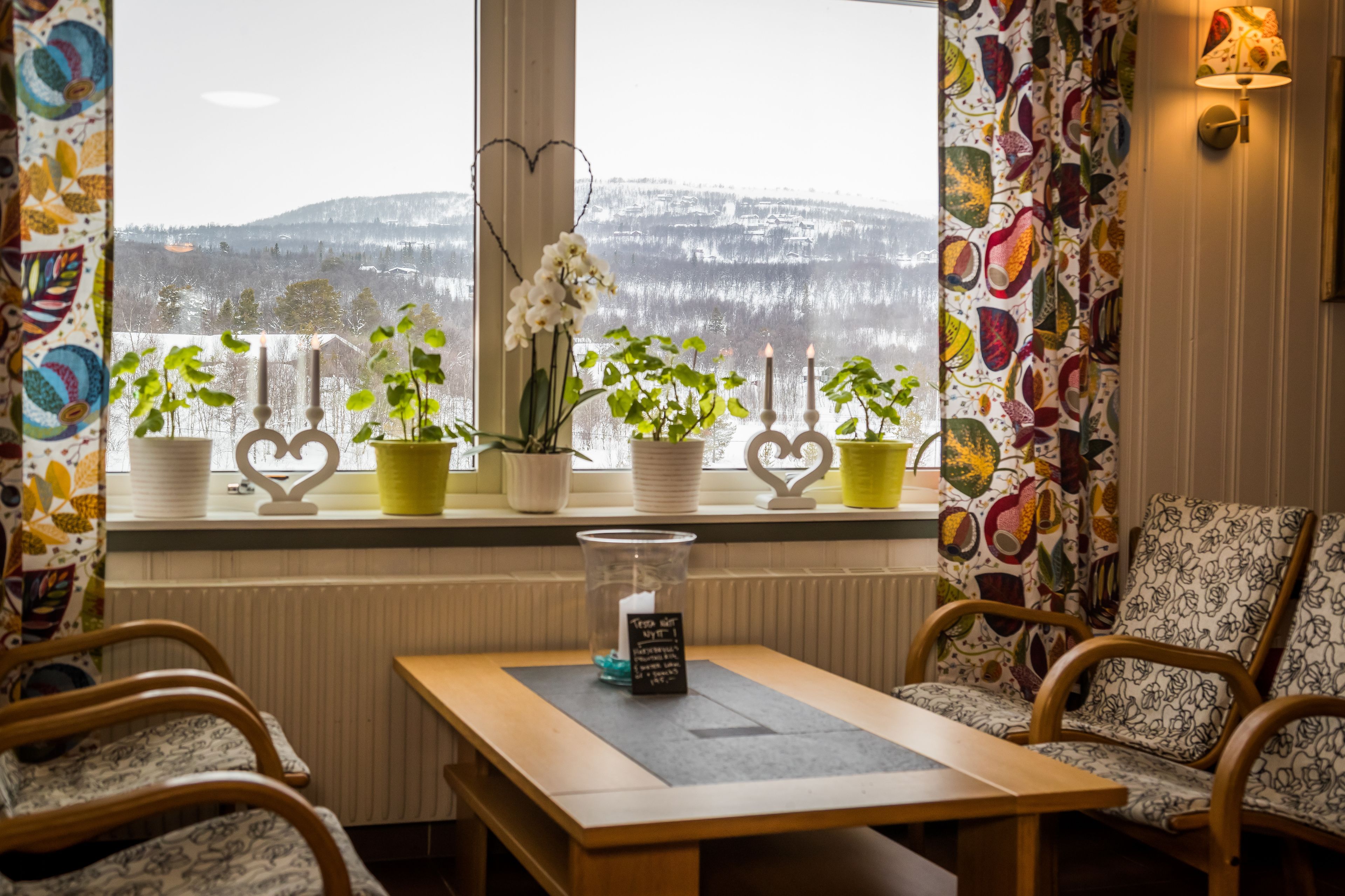 Sitteområde i lobbyen