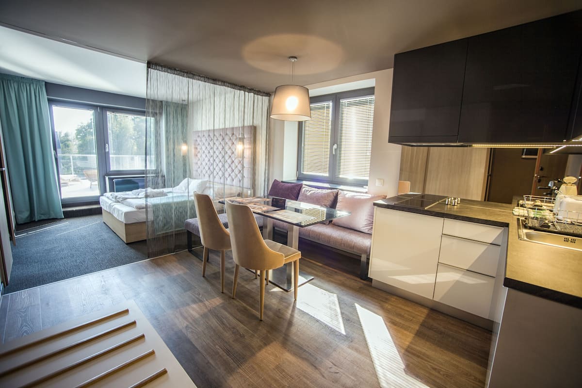 superior family apartment with jacuzzi | 1 bedroom, premium bedding, memory-foam beds, individually decorated