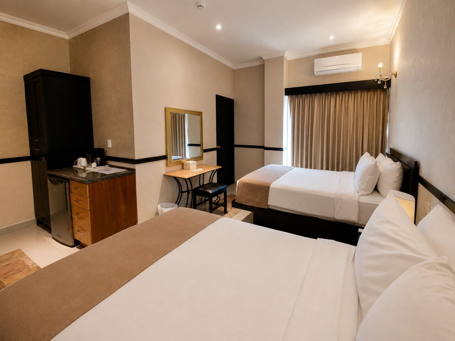 Standard Double Room, Multiple Beds | 1 bedroom, premium bedding, down comforters, minibar