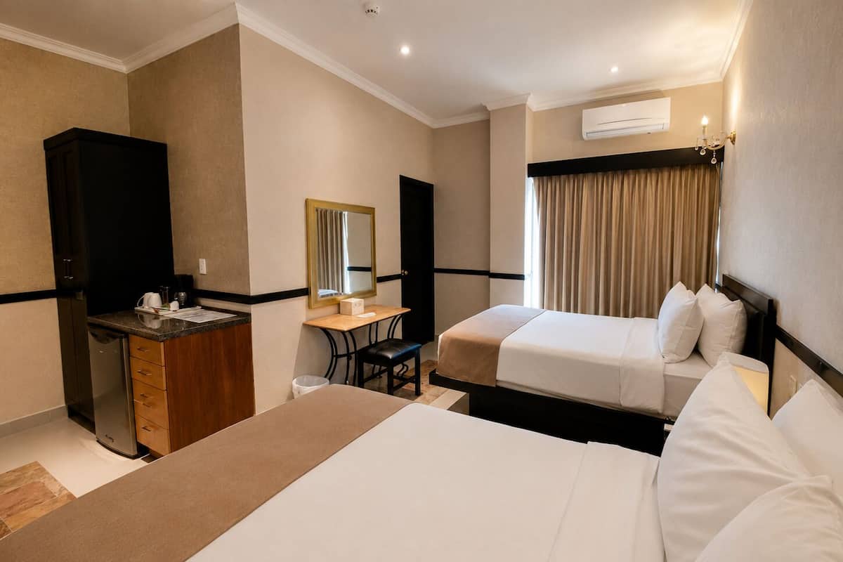 Standard Double Room, Multiple Beds | 1 bedroom, premium bedding, down comforters, minibar