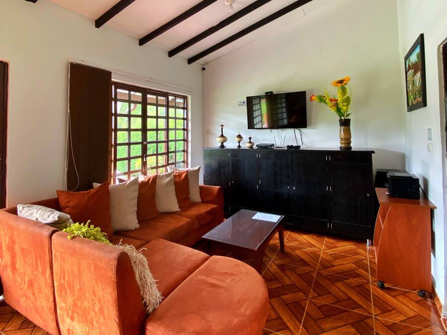 Una televisión de pantalla plana