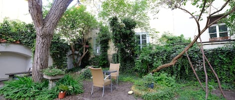 Outdoor banquet area