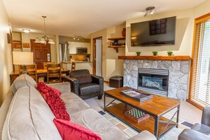 تلفزيون، مدفأة، مشغل دي في دي