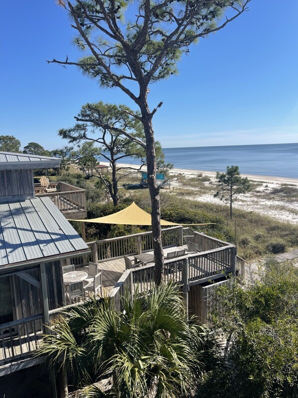 Property grounds - BEACH FRONT to BAY with boatdock, swimming pool, pickleball courts and kayaks. (Panacea)