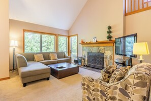 TV, fireplace, DVD player