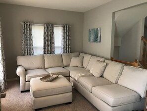 Televisión, chimenea, reproductor de DVD y libros 