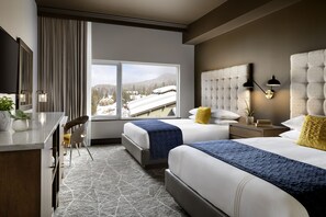 Deluxe Room, 2 Queen Beds (View) | Egyptian cotton sheets, premium bedding, in-room safe, laptop workspace